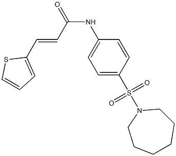(E)-N-[4-(1-azepanylsulfonyl)phenyl]-3-(2-thienyl)-2-propenamide