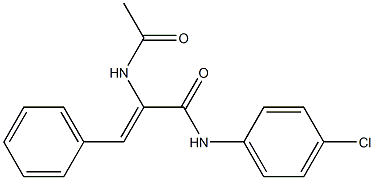 (Z)-2-(acetylamino)-N-(4-chlorophenyl)-3-phenyl-2-propenamide Struktur