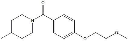 [4-(2-methoxyethoxy)phenyl](4-methyl-1-piperidinyl)methanone Structure