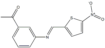 1-(3-{[(E)-(5-nitro-2-thienyl)methylidene]amino}phenyl)-1-ethanone Structure