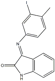 3-[(3-iodo-4-methylphenyl)imino]-1H-indol-2-one Structure