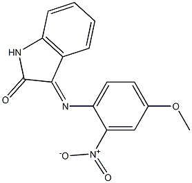 3-[(4-methoxy-2-nitrophenyl)imino]-1H-indol-2-one Structure