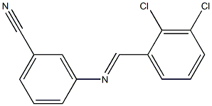 3-{[(E)-(2,3-dichlorophenyl)methylidene]amino}benzonitrile Struktur