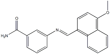3-{[(E)-(4-methoxy-1-naphthyl)methylidene]amino}benzamide