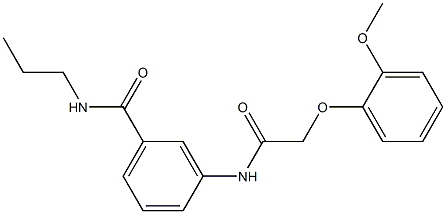 3-{[2-(2-methoxyphenoxy)acetyl]amino}-N-propylbenzamide Struktur