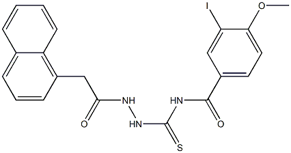 3-iodo-4-methoxy-N-({2-[2-(1-naphthyl)acetyl]hydrazino}carbothioyl)benzamide Structure