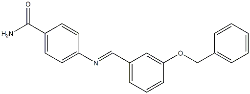 4-({(E)-[3-(benzyloxy)phenyl]methylidene}amino)benzamide Struktur