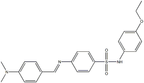 4-({(E)-[4-(dimethylamino)phenyl]methylidene}amino)-N-(4-ethoxyphenyl)benzenesulfonamide Structure