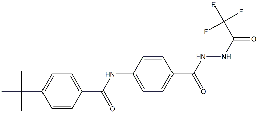 4-(tert-butyl)-N-(4-{[2-(2,2,2-trifluoroacetyl)hydrazino]carbonyl}phenyl)benzamide Structure
