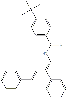 4-(tert-butyl)-N'-[(Z,2E)-1,3-diphenyl-2-propenylidene]benzohydrazide 化学構造式