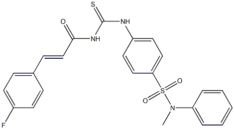 4-[({[(E)-3-(4-fluorophenyl)-2-propenoyl]amino}carbothioyl)amino]-N-methyl-N-phenylbenzenesulfonamide