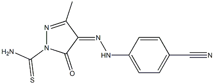 4-[(Z)-2-(4-cyanophenyl)hydrazono]-3-methyl-5-oxo-1H-pyrazole-1(5H)-carbothioamide|
