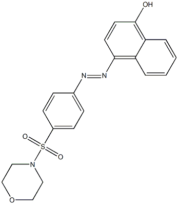 4-{(E)-2-[4-(4-morpholinylsulfonyl)phenyl]diazenyl}-1-naphthol Struktur