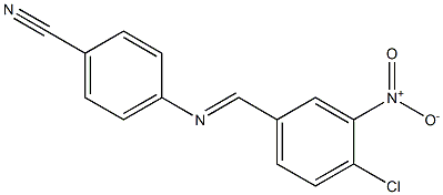 4-{[(E)-(4-chloro-3-nitrophenyl)methylidene]amino}benzonitrile Struktur