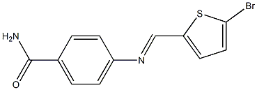 4-{[(E)-(5-bromo-2-thienyl)methylidene]amino}benzamide