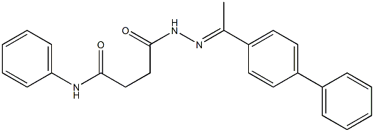 4-{2-[(E)-1-[1,1'-biphenyl]-4-ylethylidene]hydrazino}-4-oxo-N-phenylbutanamide Structure