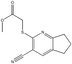 methyl 2-[(3-cyano-6,7-dihydro-5H-cyclopenta[b]pyridin-2-yl)sulfanyl]acetate Structure