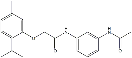N-[3-(acetylamino)phenyl]-2-(2-isopropyl-5-methylphenoxy)acetamide Struktur