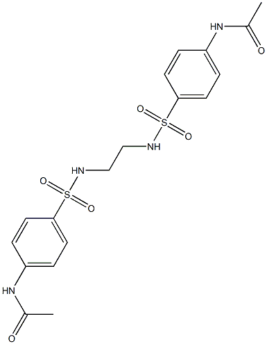 N-[4-({[2-({[4-(acetylamino)phenyl]sulfonyl}amino)ethyl]amino}sulfonyl)phenyl]acetamide Struktur