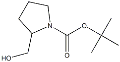 tert-butyl 2-(hydroxymethyl)-1-pyrrolidinecarboxylate 化学構造式