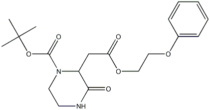 tert-butyl 3-oxo-2-[2-oxo-2-(2-phenoxyethoxy)ethyl]-1-piperazinecarboxylate Structure