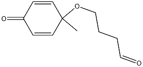 4-(1-methyl-4-oxocyclohexa-2,5-dienyloxy)butanal Struktur