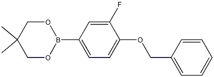 2-(4-Benzyloxy-3-fluorophenyl)-5,5-dimethyl-1,3,2-dioxaborinane Structure