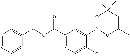 Benzyl 4-chloro-3-(4,4,6-trimethyl-1,3,2-dioxaborinan-2-yl)benzoate Structure