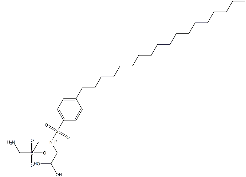 N,N-二羟乙基,N-对十八烷基苯磺酰胺丙基铵基丙磺酸盐 结构式