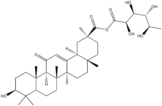 甘草酸-3-葡糖苷酸,,结构式