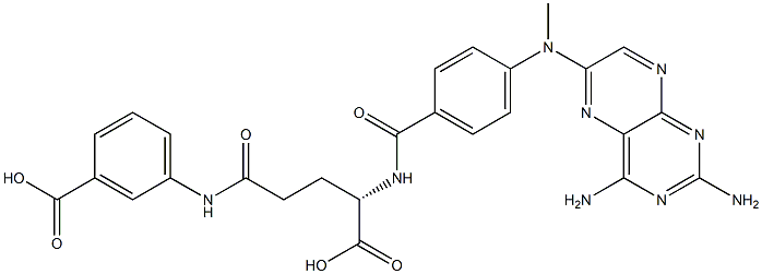 (S)-2-[4-[(2,4-Diaminopteridin-6-yl)methylamino]benzoylamino]-5-(3-carboxyphenylamino)-5-oxovaleric acid Structure