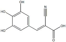 (E)-2-Cyano-3-(3,4,5-trihydroxyphenyl)acrylic acid Struktur