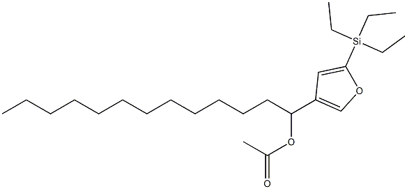 Acetic acid 1-[5-(triethylsilyl)-3-furyl]tridecyl ester,,结构式