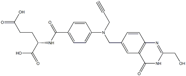 (2S)-2-[4-[N-[(3,4-Dihydro-2-hydroxymethyl-4-oxoquinazolin)-6-ylmethyl]-N-(2-propynyl)amino]benzoylamino]glutaric acid|
