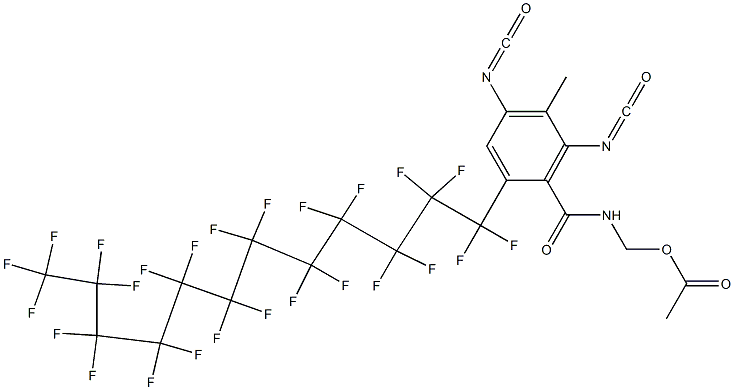 N-(Acetyloxymethyl)-2-(pentacosafluorododecyl)-4,6-diisocyanato-5-methylbenzamide