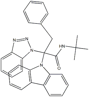 2-(1H-Benzotriazol-1-yl)-2-(9H-carbazol-9-yl)-3-phenyl-N-tert-butylpropanamide