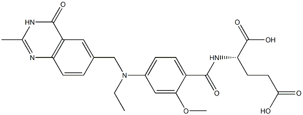 (2S)-2-[2-Methoxy-4-[N-[(3,4-dihydro-2-methyl-4-oxoquinazolin)-6-ylmethyl]-N-ethylamino]benzoylamino]glutaric acid