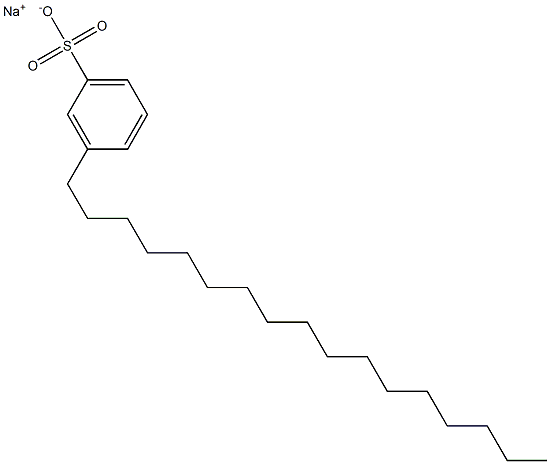 3-Heptadecylbenzenesulfonic acid sodium salt 结构式