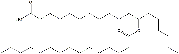 12-Pentadecanoyloxyoctadecanoic acid Struktur