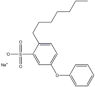 2-Heptyl-5-phenoxybenzenesulfonic acid sodium salt Structure