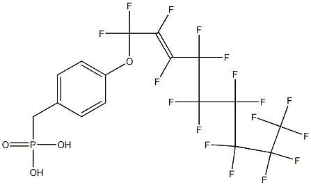 4-[(Heptadecafluoro-2-nonenyl)oxy]benzylphosphonic acid Structure