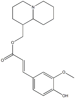 Octahydro-1-[[3-(4-hydroxy-3-methoxyphenyl)acryloyl]oxymethyl]-2H-quinolizine Struktur