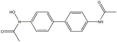N-ヒドロキシ-N,N'-ジアセチルベンジジン 化学構造式