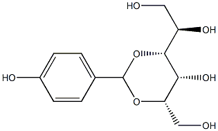 2-O,4-O-(4-Hydroxybenzylidene)-D-glucitol 结构式