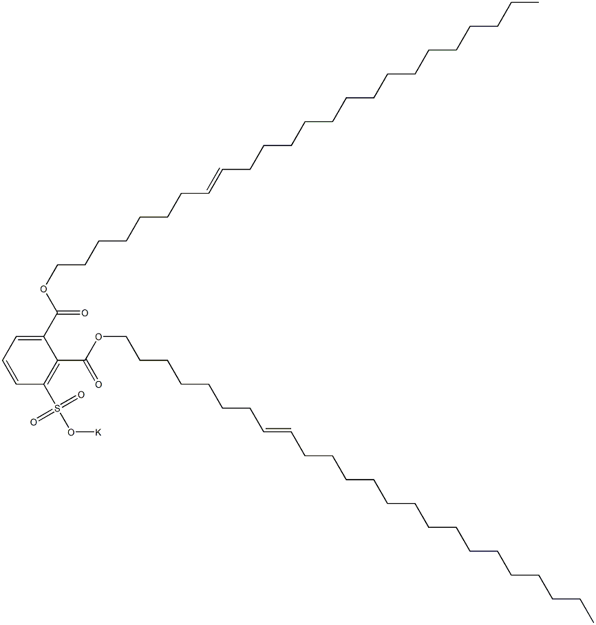  3-(Potassiosulfo)phthalic acid di(8-tetracosenyl) ester