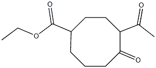 4-Acetyl-5-oxocyclooctanecarboxylic acid ethyl ester Structure
