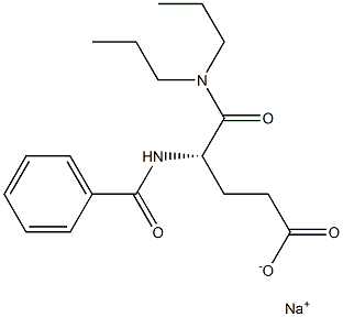 (S)-4-(Benzoylamino)-5-(dipropylamino)-5-oxovaleric acid sodium salt Structure
