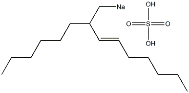 Sulfuric acid 2-hexyl-3-nonenyl=sodium ester salt Structure