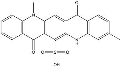 5,7,12,14-Tetrahydro-3,12-dimethyl-7,14-dioxoquino[2,3-b]acridine-6-sulfonic acid Structure