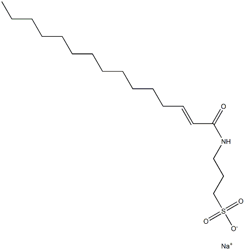 3-(2-Pentadecenoylamino)-1-propanesulfonic acid sodium salt Struktur